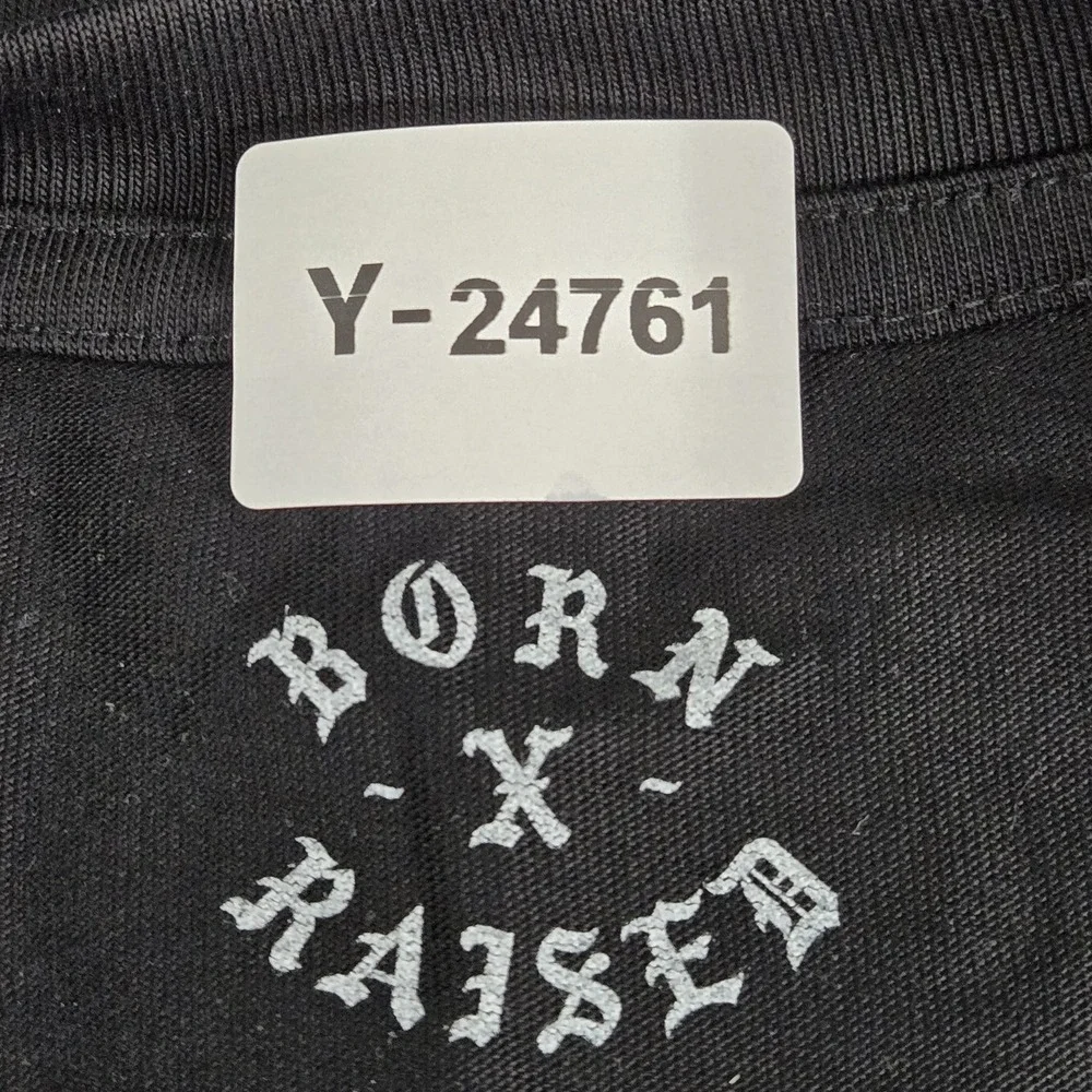 Born X Raised Men Shirt XL‎ Black Graphic Fuerza Regida Otra Peda Tour